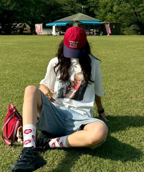 INTER FACTORY(インターファクトリー)の「SARA - 刺繍キャップ made in INTER FACTORY(キャップ・レディース・イエロー/レッド・FREE)」の7枚目の写真