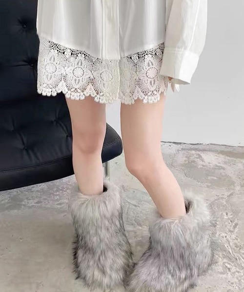 Miniministore（ミニミニストア）の「レース切替シャツブラウス長袖シャツ韓国風（シャツ/ブラウス・レディース・ホワイト・FREE）」の8枚目の写真