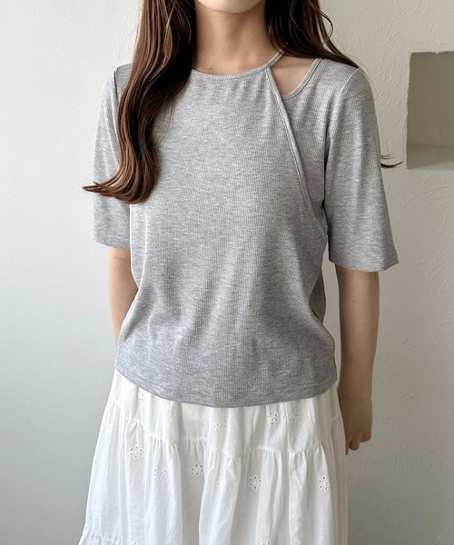 apres jour clair(アプレジュールクレア)の「【apres jour clair】アメスリリブトップス(Tシャツ/カットソー・レディース・アイボリー/イエロー/杢グレー・フリー/X-LARGE)」の19枚目の写真
