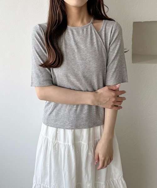 apres jour clair(アプレジュールクレア)の「【apres jour clair】アメスリリブトップス(Tシャツ/カットソー・レディース・アイボリー/イエロー/杢グレー・フリー/X-LARGE)」の20枚目の写真