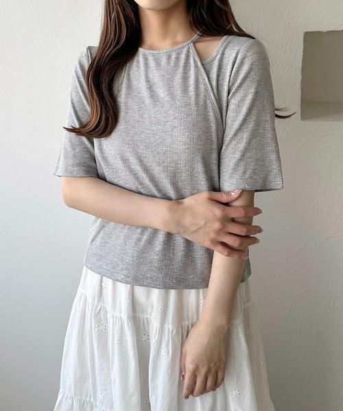 apres jour clair(アプレジュールクレア)の「【apres jour clair】アメスリリブトップス(Tシャツ/カットソー・レディース・アイボリー/イエロー/杢グレー・フリー/X-LARGE)」の21枚目の写真