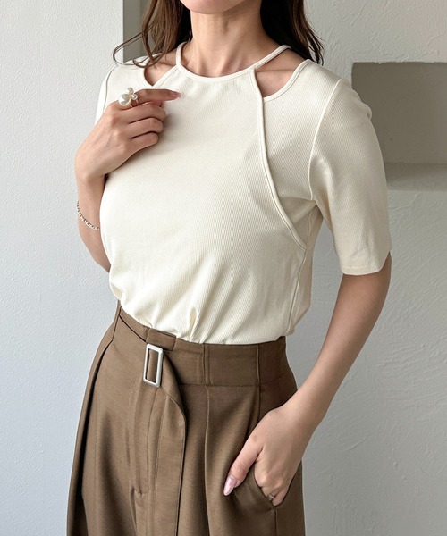 Courreges クレージュ タンクトップ BUCKLE 90S RIB