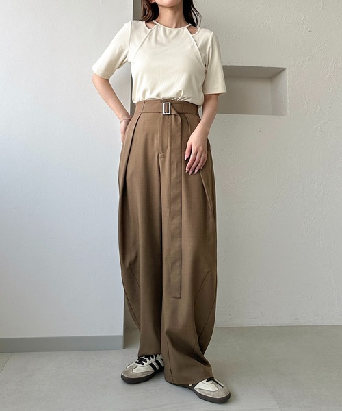 apres jour clair(アプレジュールクレア)の「【apres jour clair】アメスリリブトップス(Tシャツ/カットソー・レディース・アイボリー/イエロー/杢グレー・フリー/X-LARGE)」の17枚目の写真