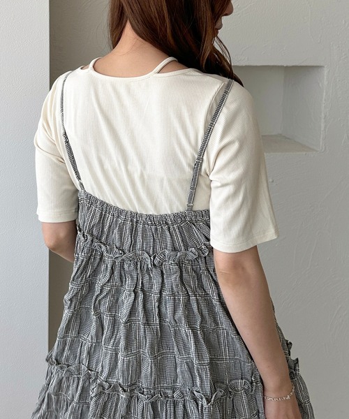 apres jour clair(アプレジュールクレア)の「【apres jour clair】アメスリリブトップス(Tシャツ/カットソー・レディース・アイボリー/イエロー/杢グレー・フリー/X-LARGE)」の9枚目の写真