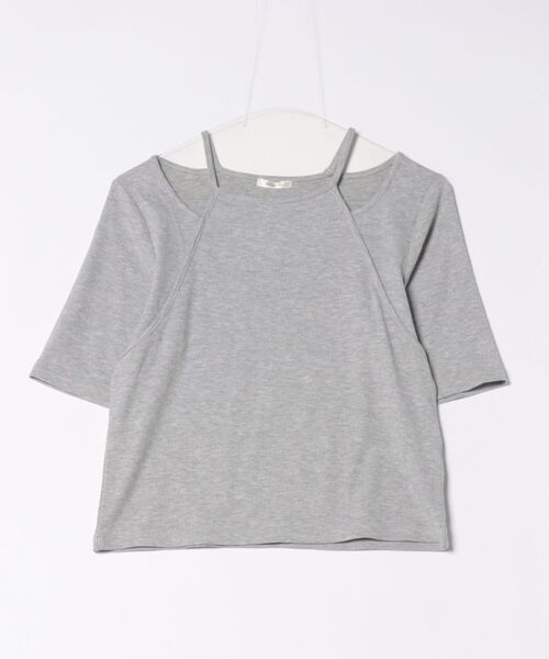 apres jour clair(アプレジュールクレア)の「【apres jour clair】アメスリリブトップス(Tシャツ/カットソー・レディース・アイボリー/イエロー/杢グレー・フリー/X-LARGE)」の5枚目の写真
