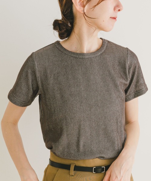 ITEMS URBANRESEARCH(アイテムズ アーバンリサーチ)の「チビテレコTシャツ(Tシャツ/カットソー・レディース・チャコールグレー/グリーン/ホワイト・FREE)」の3枚目の写真