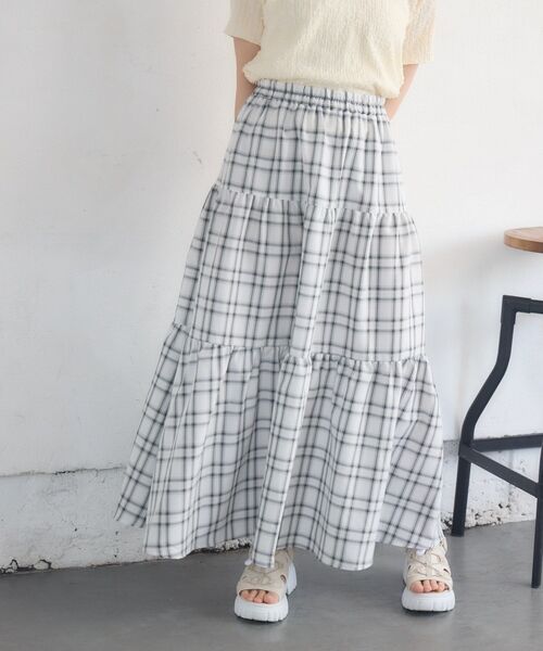 RETRO GIRL（レトロガール）の「切替フレアSK（スカート・レディース・オフホワイト/ブラック系その他2/グリーン系その他2・FREE）」の22枚目の写真