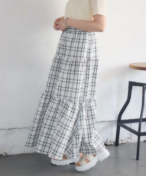 RETRO GIRL（レトロガール）の「切替フレアSK（スカート・レディース・オフホワイト/ブラック系その他2/グリーン系その他2・FREE）」の21枚目の写真