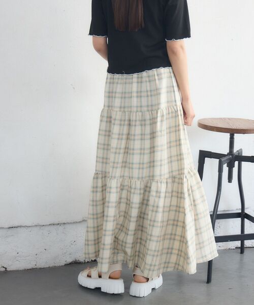RETRO GIRL（レトロガール）の「切替フレアSK（スカート・レディース・オフホワイト/ブラック系その他2/グリーン系その他2・FREE）」の12枚目の写真