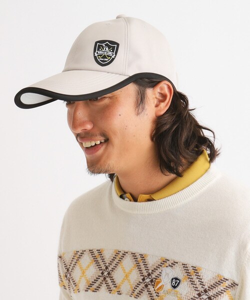 adabat(アダバット)の「ロゴデザイン キャップ(キャップ・メンズ・ライトベージュ/ホワイト系/ネイビー・00)」の10枚目の写真