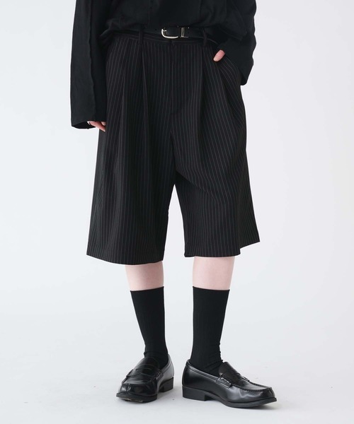 2-TUCK WIDE BAGGY HALF PANTS/2タックワイドバギーハーフパンツ