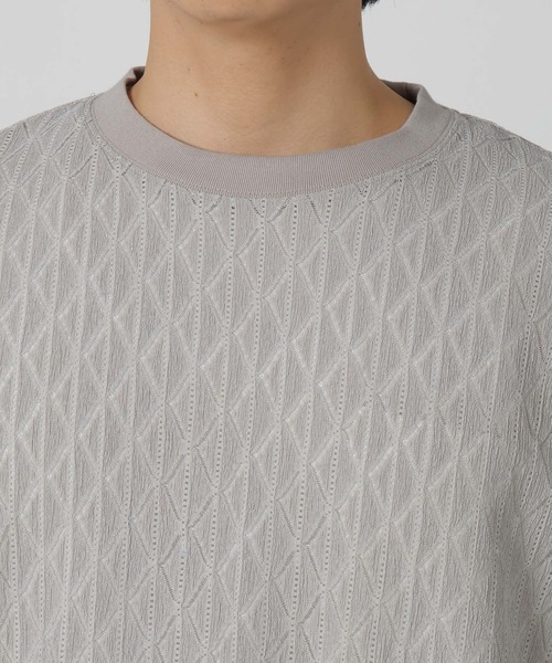 LAKOLE(ラコレ)の「レースデザイン半袖T / 324735(Tシャツ/カットソー・メンズ・オフホワイト/サンドグレー/ブラック・LARGE/MEDIUM)」の19枚目の写真