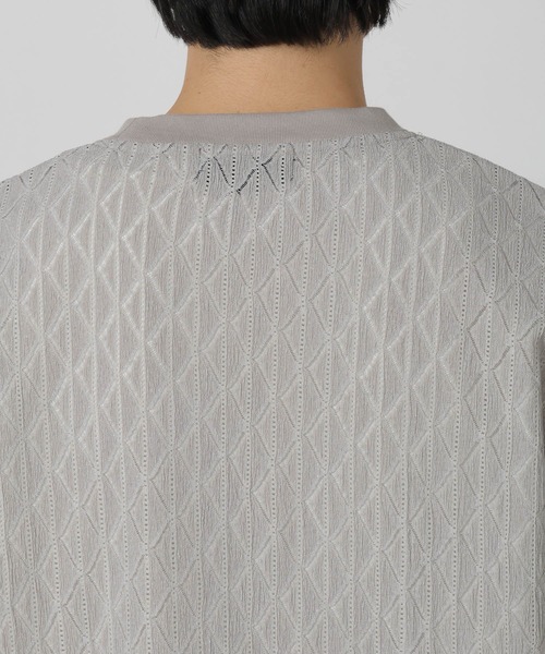 LAKOLE(ラコレ)の「レースデザイン半袖T / 324735(Tシャツ/カットソー・メンズ・オフホワイト/サンドグレー/ブラック・LARGE/MEDIUM)」の16枚目の写真
