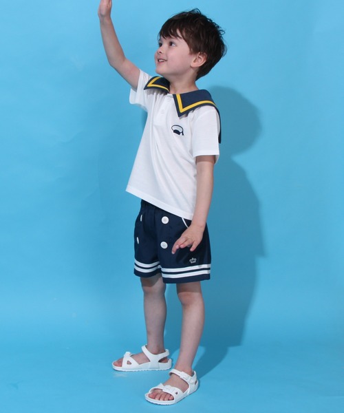 Disney（ディズニー）の「ディズニー マリンTシャツ 0582K（Tシャツ/カットソー・キッズ・ホワイト×ブルー/その他26・100cm/110cm/90cm/80ｃｍ/120cm）」の7枚目の写真