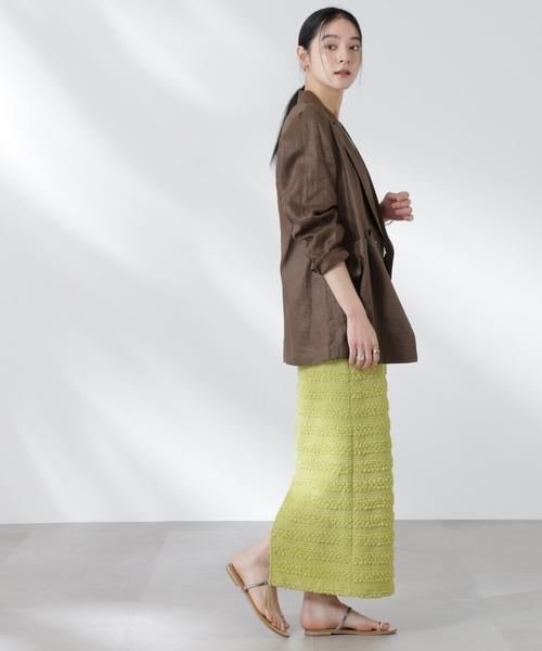 NANO universe（ナノユニバース）の「フクレボーダースカート（スカート・レディース・ブラック/ブラウン/ライム・S/M）」の19枚目の写真