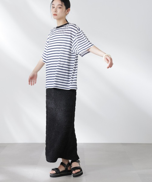 NANO universe（ナノユニバース）の「フクレボーダースカート（スカート・レディース・ブラック/ブラウン/ライム・S/M）」の16枚目の写真