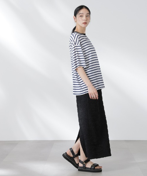 NANO universe（ナノユニバース）の「フクレボーダースカート（スカート・レディース・ブラック/ブラウン/ライム・S/M）」の12枚目の写真