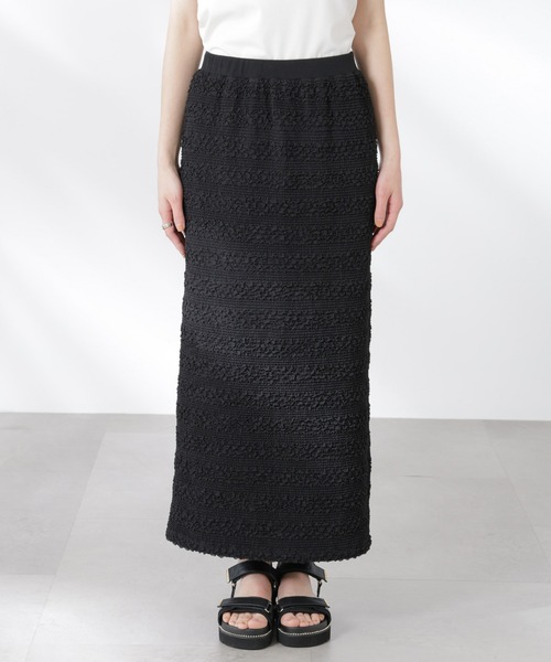 NANO universe（ナノユニバース）の「フクレボーダースカート（スカート・レディース・ブラック/ブラウン/ライム・S/M）」の10枚目の写真