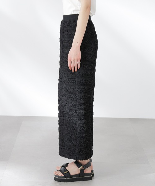 NANO universe（ナノユニバース）の「フクレボーダースカート（スカート・レディース・ブラック/ブラウン/ライム・S/M）」の9枚目の写真