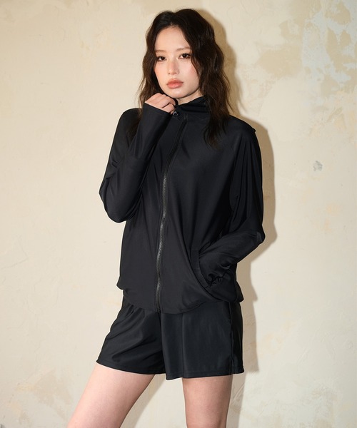 【新品未使用】OSYAREVO 水着 4点セット　ブラック　Lサイズ OSYAREVO 水着 レディース 体型カバー ラッシュガード 紫外線