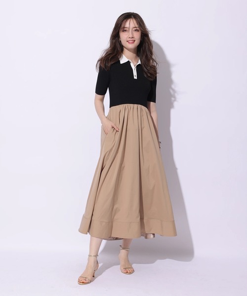 Apuweiser-riche（アプワイザーリッシェ）の「襟ドッキングニットワンピース（ワンピース・レディース・ブラック系その他/ネイビー/ピンク/ブルー系その他2・1/2）」の13枚目の写真