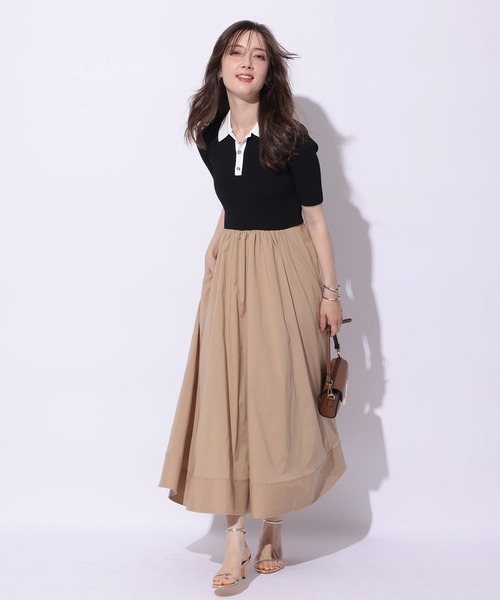 Apuweiser-riche（アプワイザーリッシェ）の「襟ドッキングニットワンピース（ワンピース・レディース・ブラック系その他/ネイビー/ピンク/ブルー系その他2・1/2）」の20枚目の写真