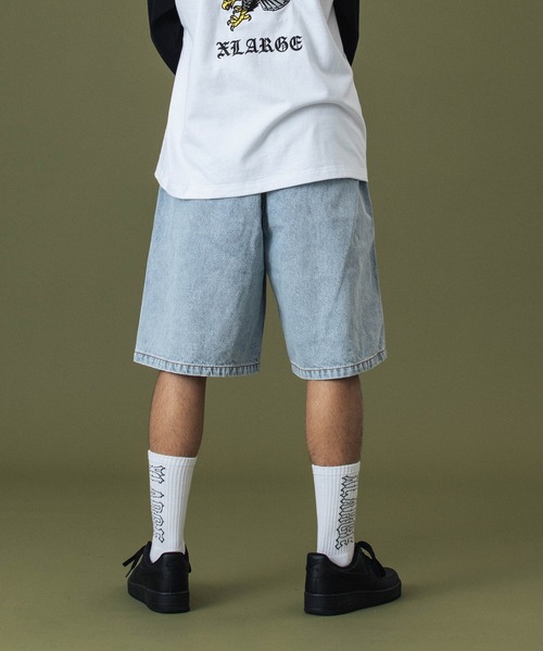 XLARGE（エクストララージ）の「EASY DENIM SHORTS（デニムパンツ・メンズ・ブラック/ライトインディゴブルー・S/M/L/XL）」の4枚目の写真