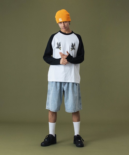 XLARGE（エクストララージ）の「EASY DENIM SHORTS（デニムパンツ・メンズ・ブラック/ライトインディゴブルー・S/M/L/XL）」の5枚目の写真