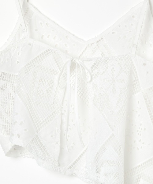 LEPSIM(レプシィム)の「パッチワークレースキャミブラウス 497443(シャツ/ブラウス・レディース・ブラック/オフホワイト・FREE)」の6枚目の写真