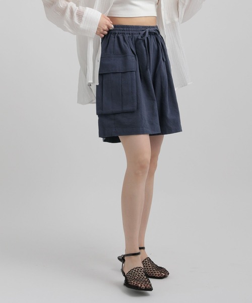 GEORGE'S(ジョージズ)の「カーゴショートパンツ(その他パンツ・レディース・ネイビー/グリーン/アイボリー・MEDIUM/SMALL)」の1枚目の写真