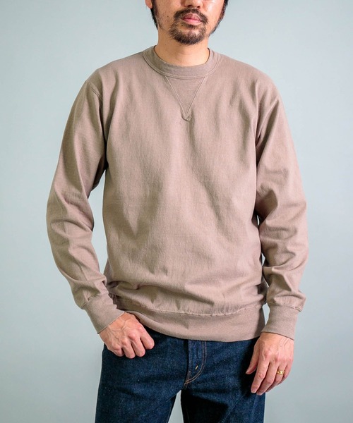 OMNIGOD（オムニゴッド）の「[OMNIGOD mens / オムニゴッド] ８/天竺 クルーネックチューブトレーナー（スウェット・メンズ・ブルー/アッシュグレー/アイボリー/ブラック・4/3/2）」の3枚目の写真