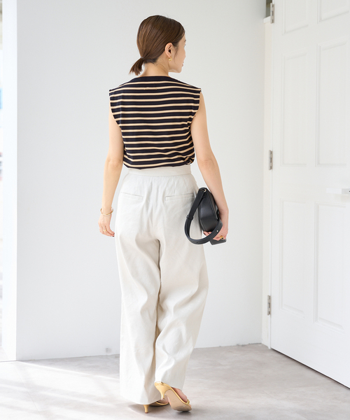 新品タグ付き　 IENA　SEATTLE 度詰め ボーダー ノースリーブ SEATTLE 度詰め ボーダー ノースリーブ（ニット／セーター）｜IENA