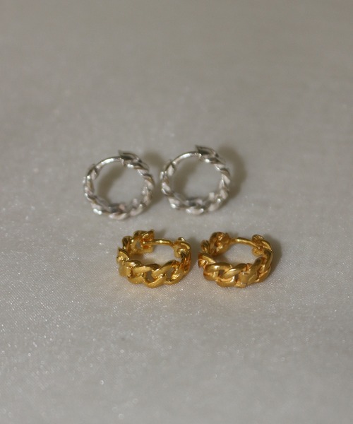 whoseA(フーシー)の「【silver925】KiheiPierce / キヘイチェーンフープピアス(ピアス(両耳用)・メンズ・シルバー/ゴールド・FREE)」の11枚目の写真