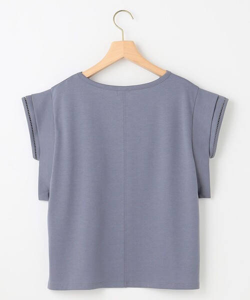 組曲 L(クミキョク オオキイサイズ)の「ハシゴレースフレンチスリーブ カットソー(Tシャツ/カットソー・レディース・ブラック系/グレー系/ホワイト系/ピンク系・5/6/7)」の11枚目の写真