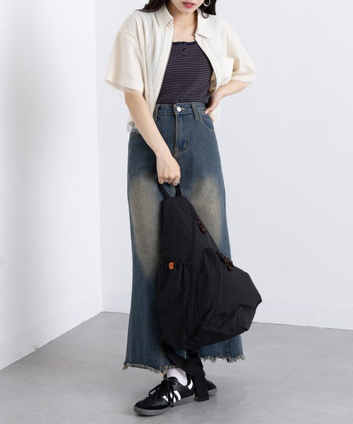 UNIVERSAL OVERALL（ユニバーサルオーバーオール）の「【UNIVERSAL OVERALL】別注ワンショルダーバッグ（ショルダーバッグ・レディース・カーキ/ブラック・FREE）」の9枚目の写真