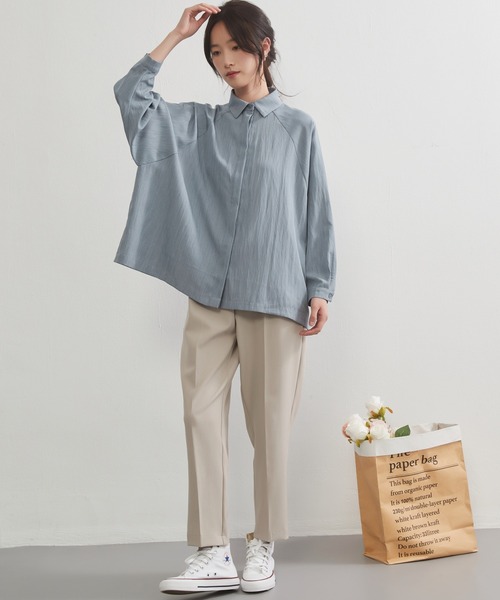 オンワンズオン On One's Own BOXYドルマンスリーブルーズフィットシャツ （WHITE） オンワンズオン On One's Own BOXYドルマンスリーブルーズ