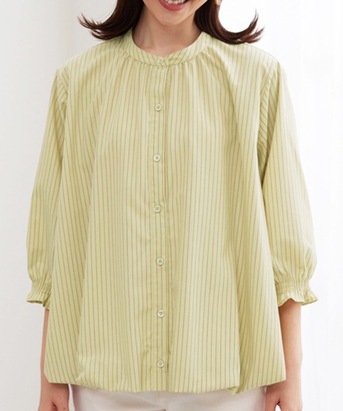 BELLUNA PLUS（ベルーナ）の「袖シャーリングバルーンブラウス（シャツ/ブラウス・レディース・イエロー/ブルー/ピンク・LARGE/MEDIUM/X-LARGE）」の15枚目の写真
