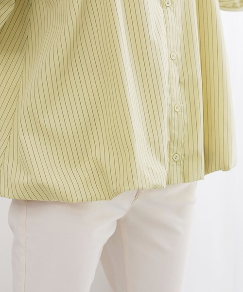 BELLUNA PLUS（ベルーナ）の「袖シャーリングバルーンブラウス（シャツ/ブラウス・レディース・イエロー/ブルー/ピンク・LARGE/MEDIUM/X-LARGE）」の19枚目の写真