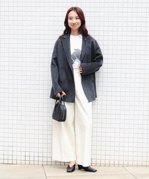 B:MING by BEAMS(ビーミングバイビームス)の「リバー ジャコット(S~M)(テーラードジャケット・レディース・ブラウン系その他/チャコールグレー・SMALL/MEDIUM)」の7枚目の写真