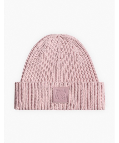 セール】BOLD FOX HEAD LEATHER PATCH BEANIE（ニットキャップ
