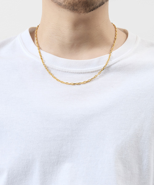 THEFT(セフト)の「THEFT セフト / K18GP ANCHOR CHAIN NECKLACE シルバー925アンカーチェーンネックレス 50cm 18金コーティング(ネックレス・メンズ・ゴールド・50cm)」の2枚目の写真
