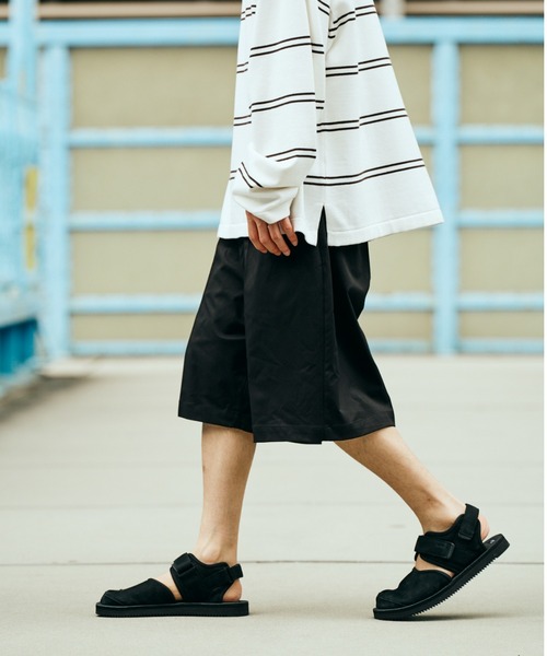 SUNNY  SPORTS（サニースポーツ）の「SUNNY SPORTS  サニースポーツ / LIGHT TWILL BAGGY SHORTS（その他パンツ・メンズ・ブラック/チャコールグレー・LARGE/MEDIUM）」の2枚目の写真