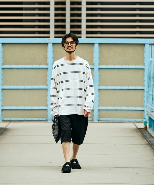 SUNNY  SPORTS（サニースポーツ）の「SUNNY SPORTS  サニースポーツ / LIGHT TWILL BAGGY SHORTS（その他パンツ・メンズ・ブラック/チャコールグレー・LARGE/MEDIUM）」の3枚目の写真