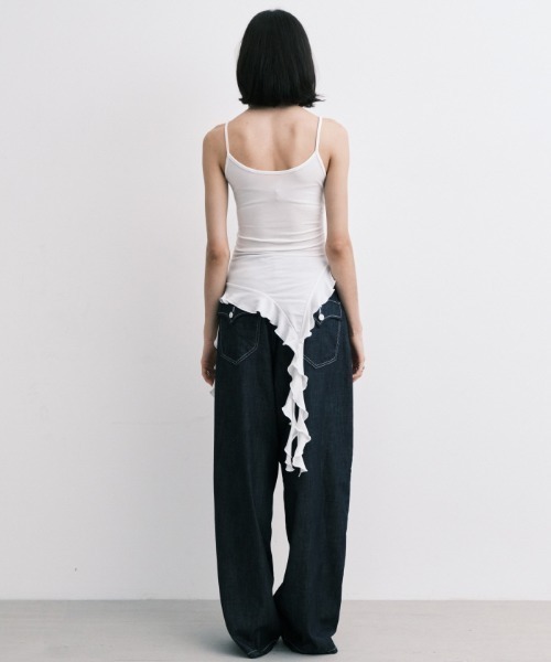Midnight Move(ミッドナイトムーブ)の「A'GEM/9 × .kom 『MIDNIGHT MOVE/ミッドナイトムーブ』 3 WING TOP/3 ウイングトップス(キャミソール・レディース・ホワイト/ブラック/カーキ・FREE)」の7枚目の写真