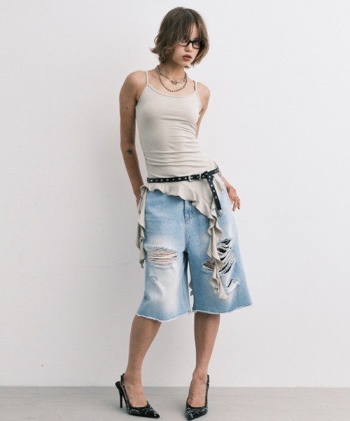 キャミソール A'GEM/9 × .kom 「MIDNIGHT MOVE/ミッドナイトムーブ」 3 WING TOP/3 ウイングトップス A'GEM/9 × .kom 『MIDNIGHT MOVE/ミッドナイトムーブ』 3 WING