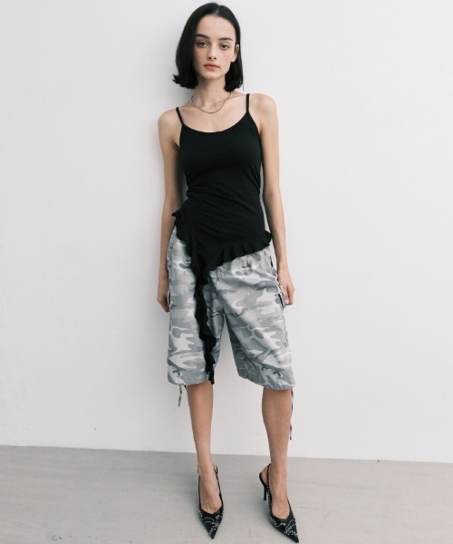 Midnight Move(ミッドナイトムーブ)の「A'GEM/9 × .kom 『MIDNIGHT MOVE/ミッドナイトムーブ』 3 WING TOP/3 ウイングトップス(キャミソール・レディース・ホワイト/ブラック/カーキ・FREE)」の9枚目の写真