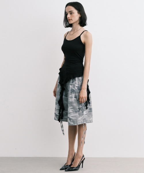 Midnight Move(ミッドナイトムーブ)の「A'GEM/9 × .kom 『MIDNIGHT MOVE/ミッドナイトムーブ』 3 WING TOP/3 ウイングトップス(キャミソール・レディース・ホワイト/ブラック/カーキ・FREE)」の11枚目の写真
