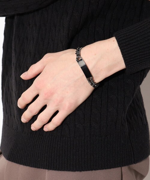 tk.TAKEO KIKUCHI（ティーケータケオキクチ）の「ASSORT DESIGN CHAIN BRACELET / アソートデザインチェーンブレスレット（ブレスレット・メンズ・ブラック系/シルバー系/シルバー系1/ブラック系1/シルバー/ブラック/シルバー系8/シルバー系7・00）」の10枚目の写真