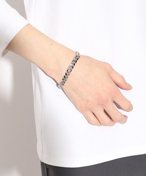 tk.TAKEO KIKUCHI（ティーケータケオキクチ）の「ASSORT DESIGN CHAIN BRACELET / アソートデザインチェーンブレスレット（ブレスレット・メンズ・ブラック系/シルバー系/シルバー系1/ブラック系1/シルバー/ブラック/シルバー系8/シルバー系7・00）」の11枚目の写真