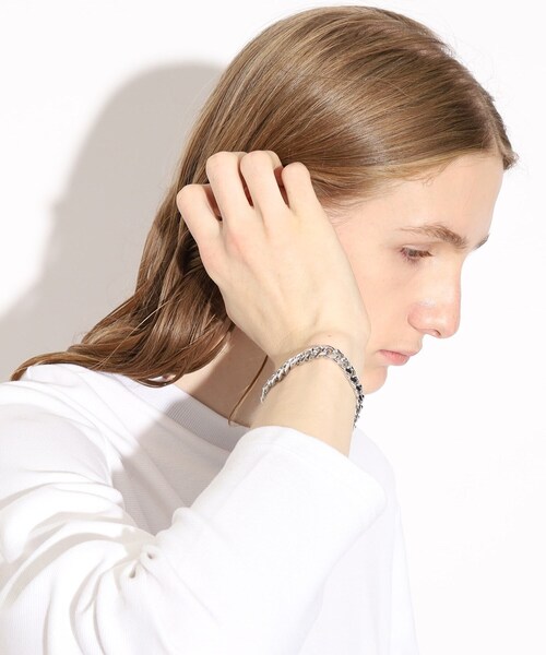 tk.TAKEO KIKUCHI（ティーケータケオキクチ）の「ASSORT DESIGN CHAIN BRACELET / アソートデザインチェーンブレスレット（ブレスレット・メンズ・ブラック系/シルバー系/シルバー系1/ブラック系1/シルバー/ブラック/シルバー系8/シルバー系7・00）」の13枚目の写真